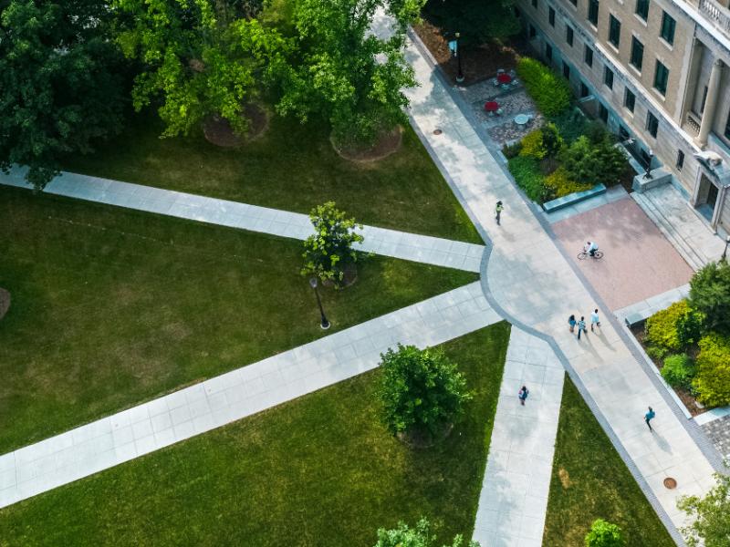 Warren Hall and the Ag Quad.